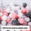 100 Boules Plastique Piscine A Balles Blanc Gris Rose