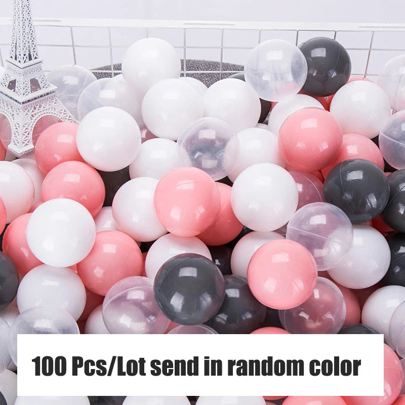 100 Boules Plastique Piscine A Balles Blanc Gris Rose