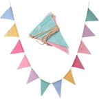 Gros plan texture et couleur fanions jute