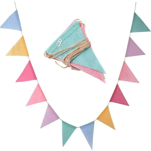 Gros plan texture et couleur fanions jute