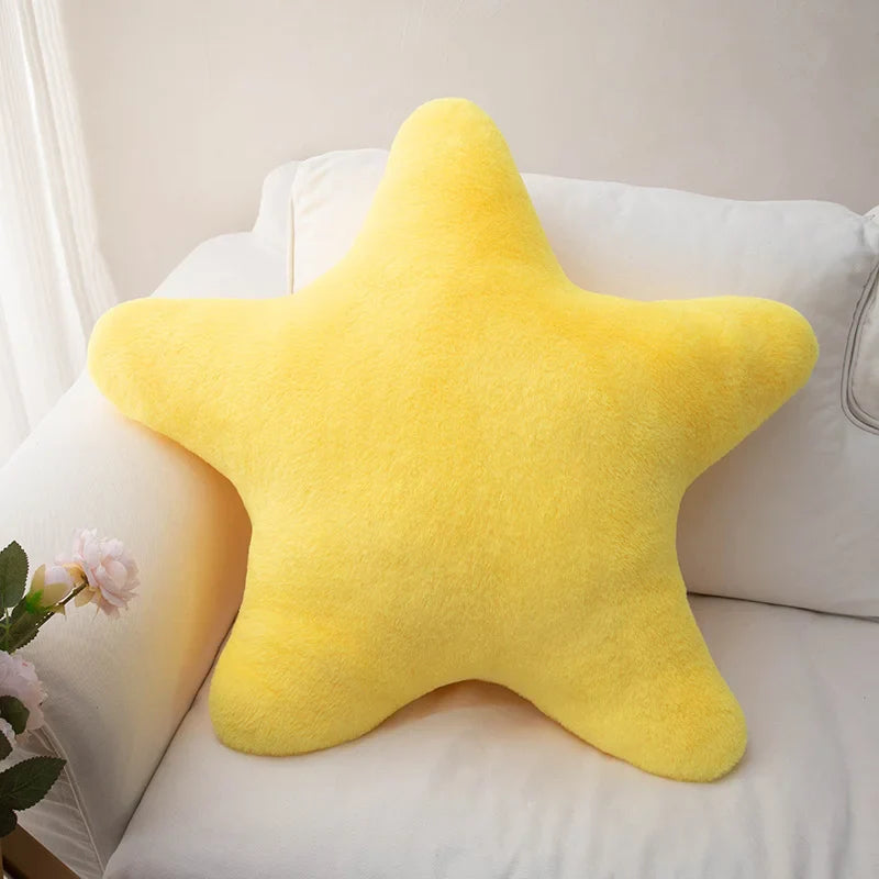 Coussin étoile de mer jaune doux chambre enfant