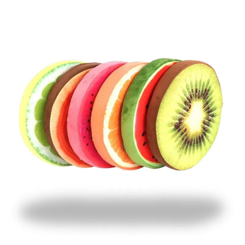 Lot de coussins fruits 3D déco salon