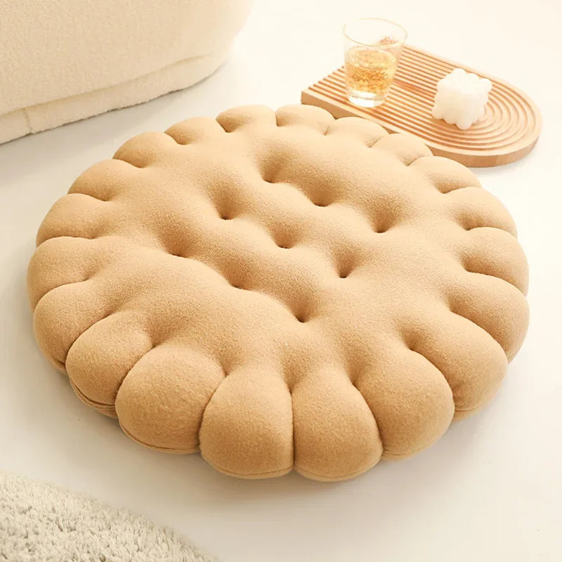 Texture douce coussin petit biscuit rond
