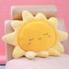 Coussin Soleil en Peluche Douce Jaune