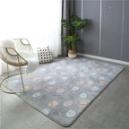 Tapis phosphorescent enfant avec planètes lumineuses