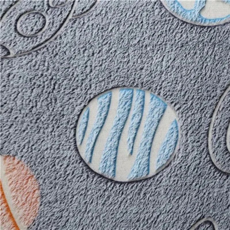Texture moelleuse tapis planète phosphorescent