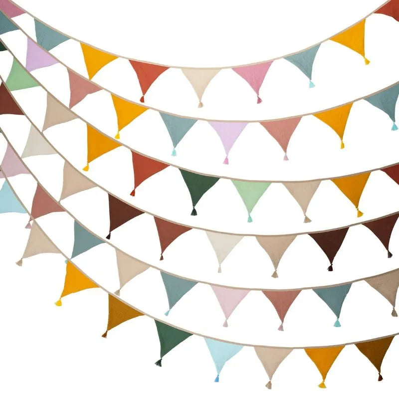 Ambiance festive mix 6 coloris fanions