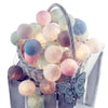 Guirlande Lumineuse 20 Boules Coton LED - Violet Bleu Rose