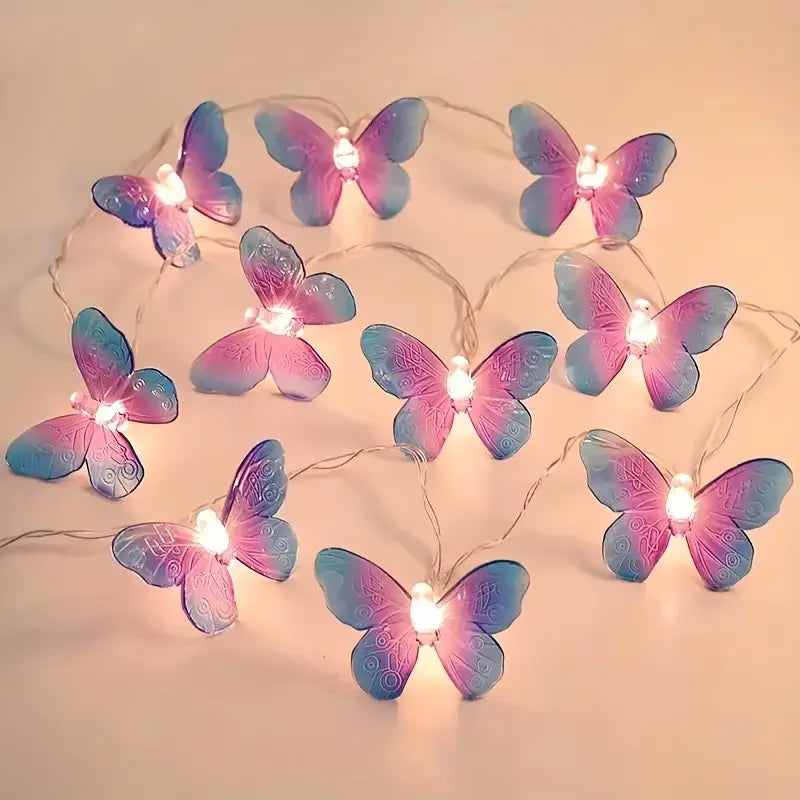 Papillons lumineux suspendus pour Noël