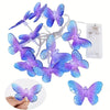 Guirlande Lumineuse Papillon LED Violette - Alimentation Piles ou USB