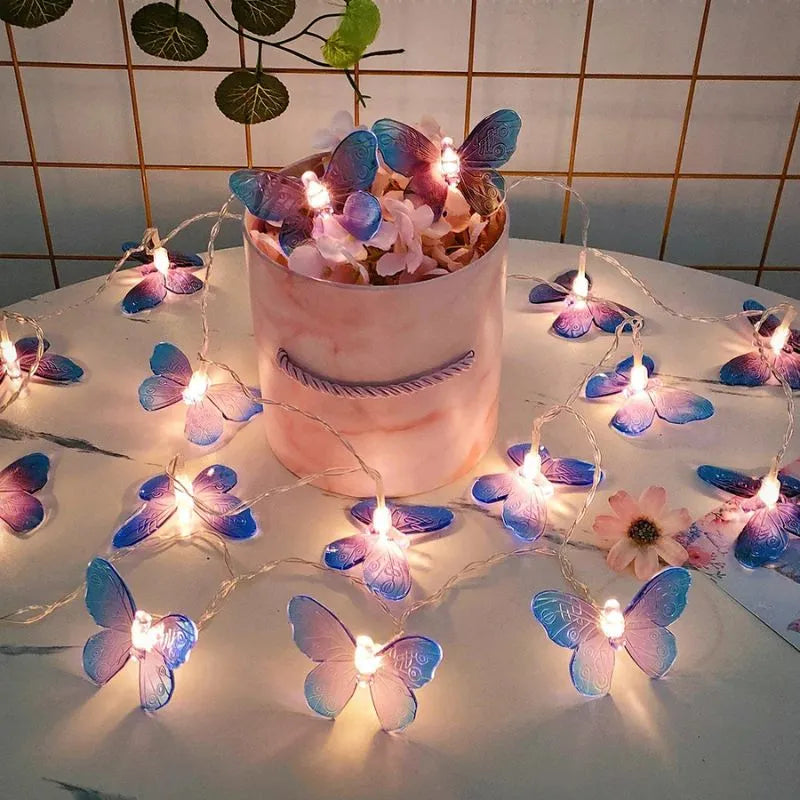 Décoration de mariage avec LED papillons