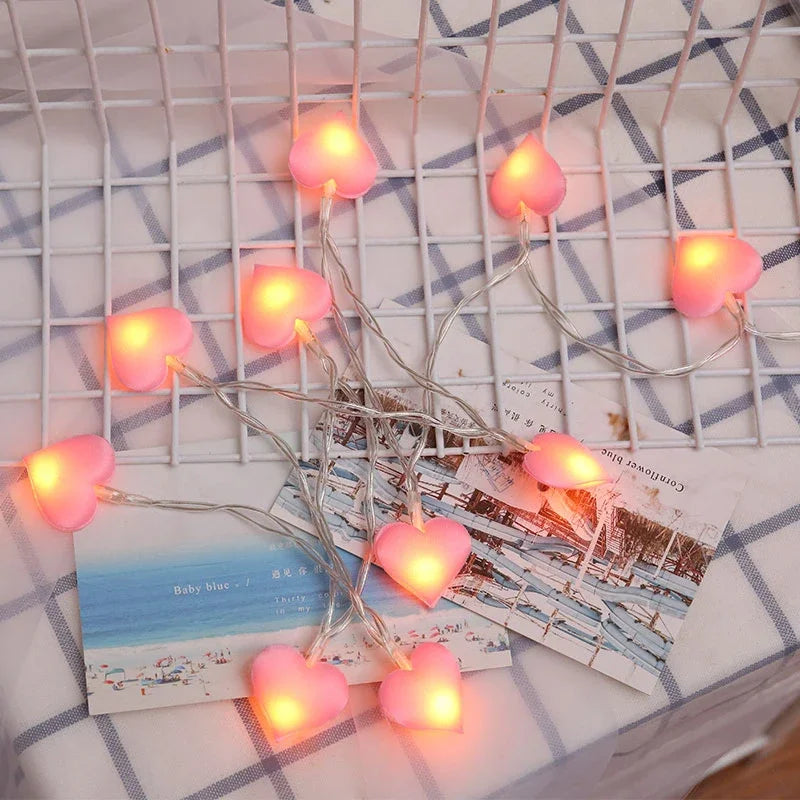 Ambiance romantique guirlande LED cœur