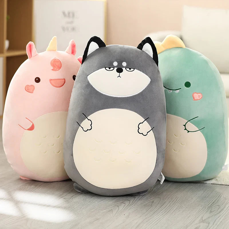 Coussin Peluche Animaux Chamallow – Doudou Kawaii Ultra Moelleux