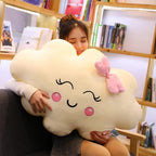 Peluche Nuage Kawaii pour Enfant - Coussin Décoratif Souriant
