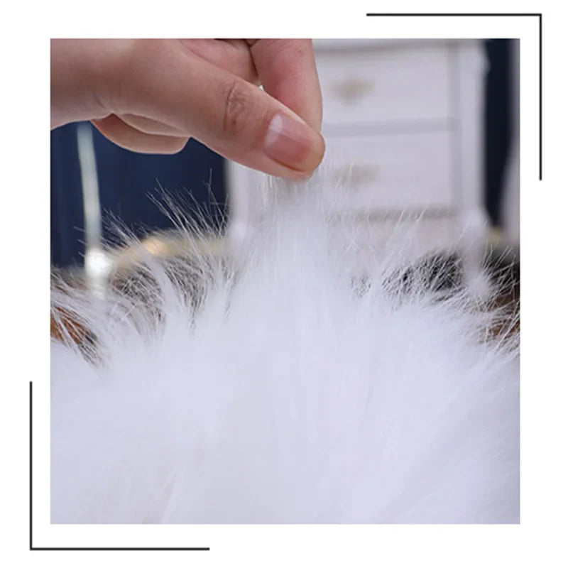 Tapis Pelucheux Forme Coeur Lavable Poils Long