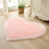Tapis Pelucheux Forme Coeur Lavable Poils Long