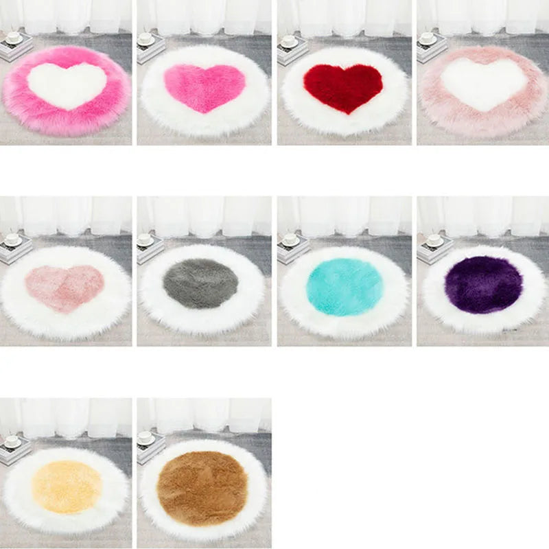 Tapis Moelleux Design Cœur Shaggy