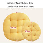 Coussin de Sol Rond en Velours Côtelé