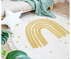 Tapis de Sol Rond Arc-en-Ciel pour Tipi et Tente Enfant Boho