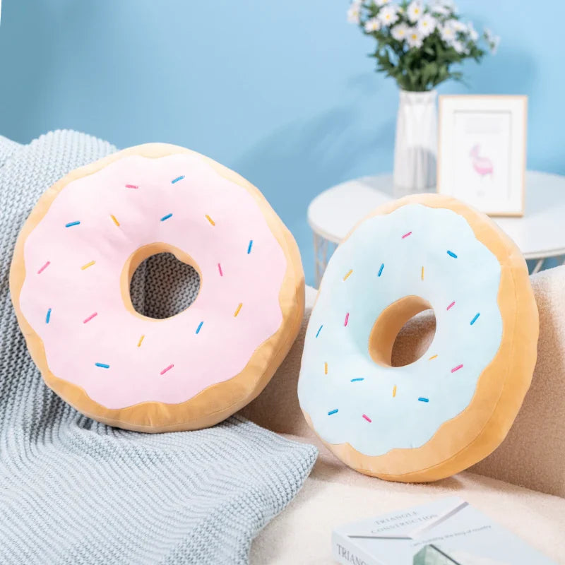 Coussin Donut Géant en Peluche Chocolat - 40cm