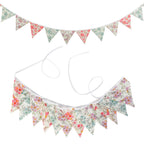 Guirlande à Fanions Vintage En Tissu Motif Fleur