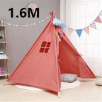 Tipi Enfant en Toile de Coton Rose - 160cm - Cabane de Jeu Pliable