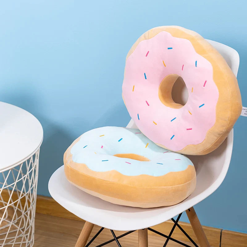 Coussin Donut Géant en Peluche Chocolat - 40cm
