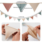 Guirlande Fanions en Tissu pour Tipi Enfant Style Bohème Neutre