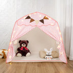 Tente Cabane Enfant Fille Pliable Rose Vichy