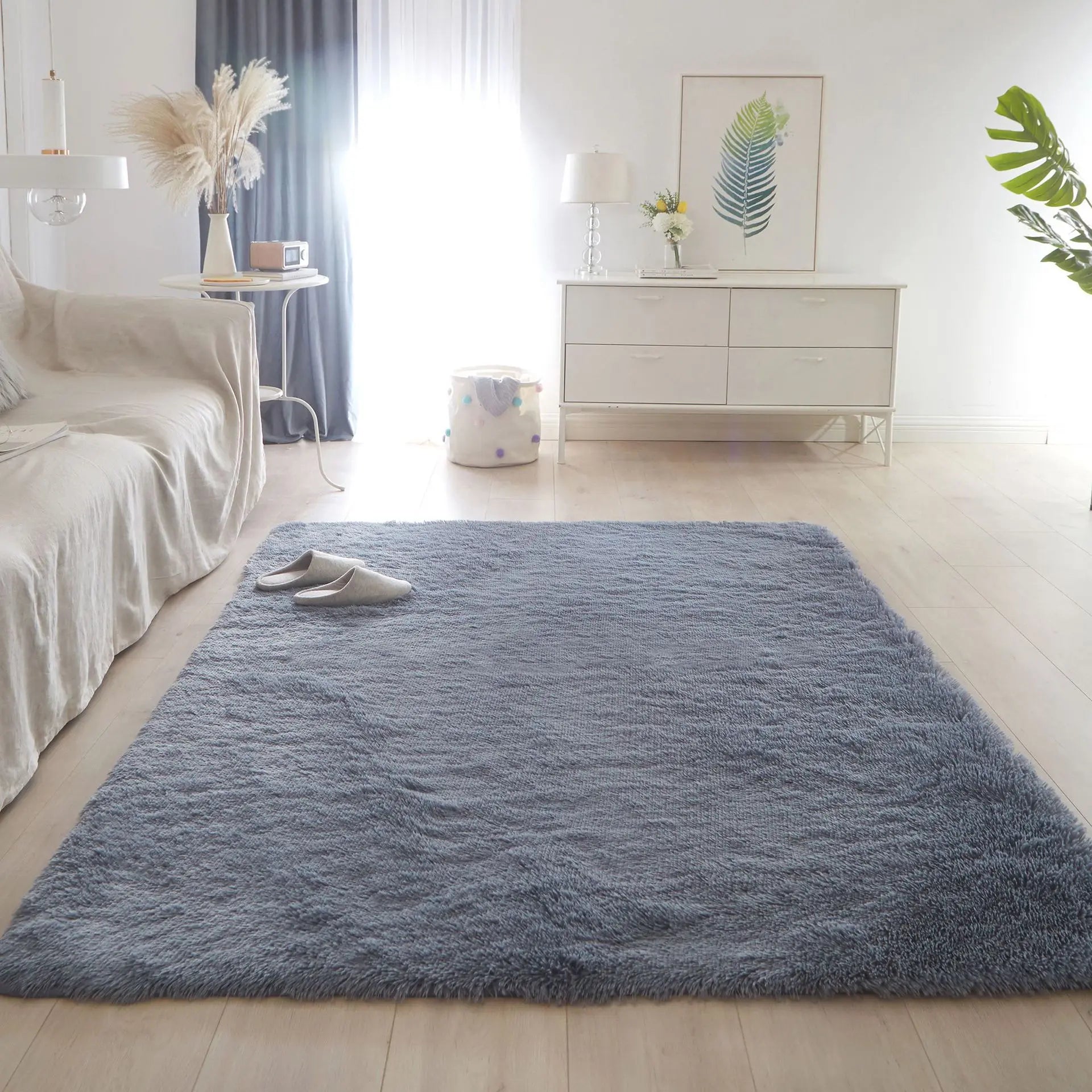 Tapis pour Tipi Moelleux à Poils Longs Antidérapant
