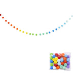Guirlande de Pompons en Laine 2m - Vert Menthe, Gris et Noir