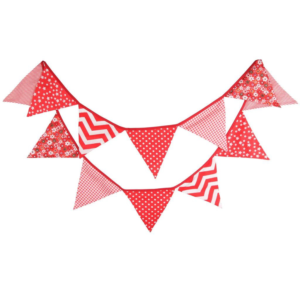 Guirlande à Fanions Vintage En Tissu Motif Fleur