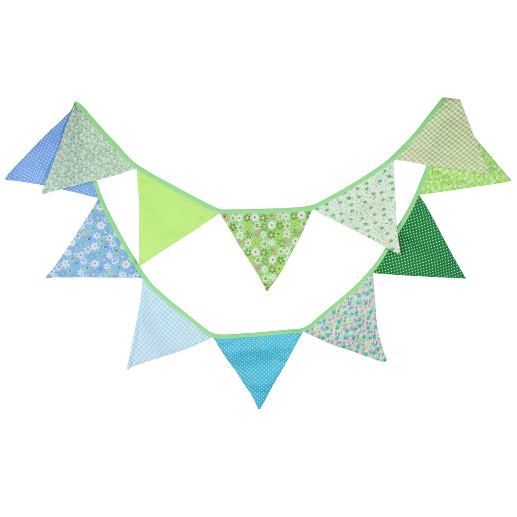 Guirlande à Fanions Vintage En Tissu Motif Fleur