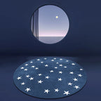 Tapis Rond Enfant Étoiles - Lavable & Doux - Ø 160cm