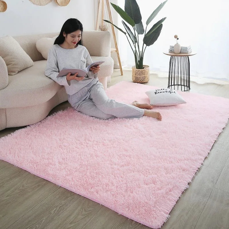 Tapis pour Tipi Moelleux à Poils Longs Antidérapant