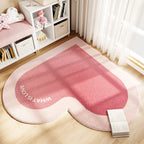 Tapis Chambre Enfant Forme Cœur - Doux & Antidérapant