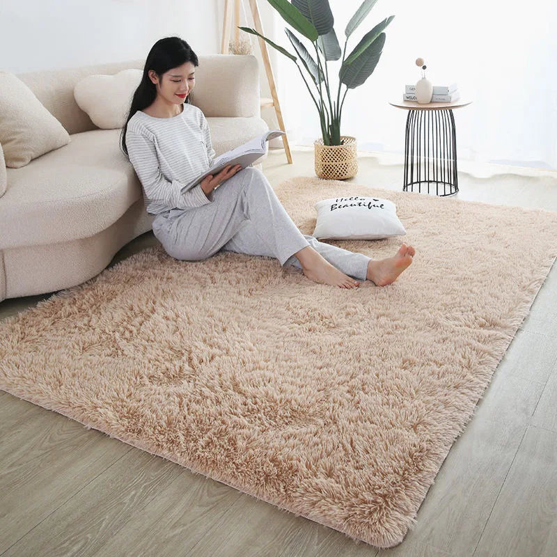 Tapis pour Tipi Moelleux à Poils Longs Antidérapant