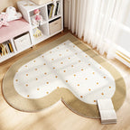 Tapis Chambre Enfant Forme Cœur - Doux & Antidérapant