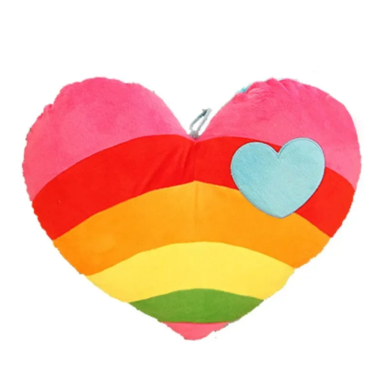 Coussin Cœur Arc-en-Ciel