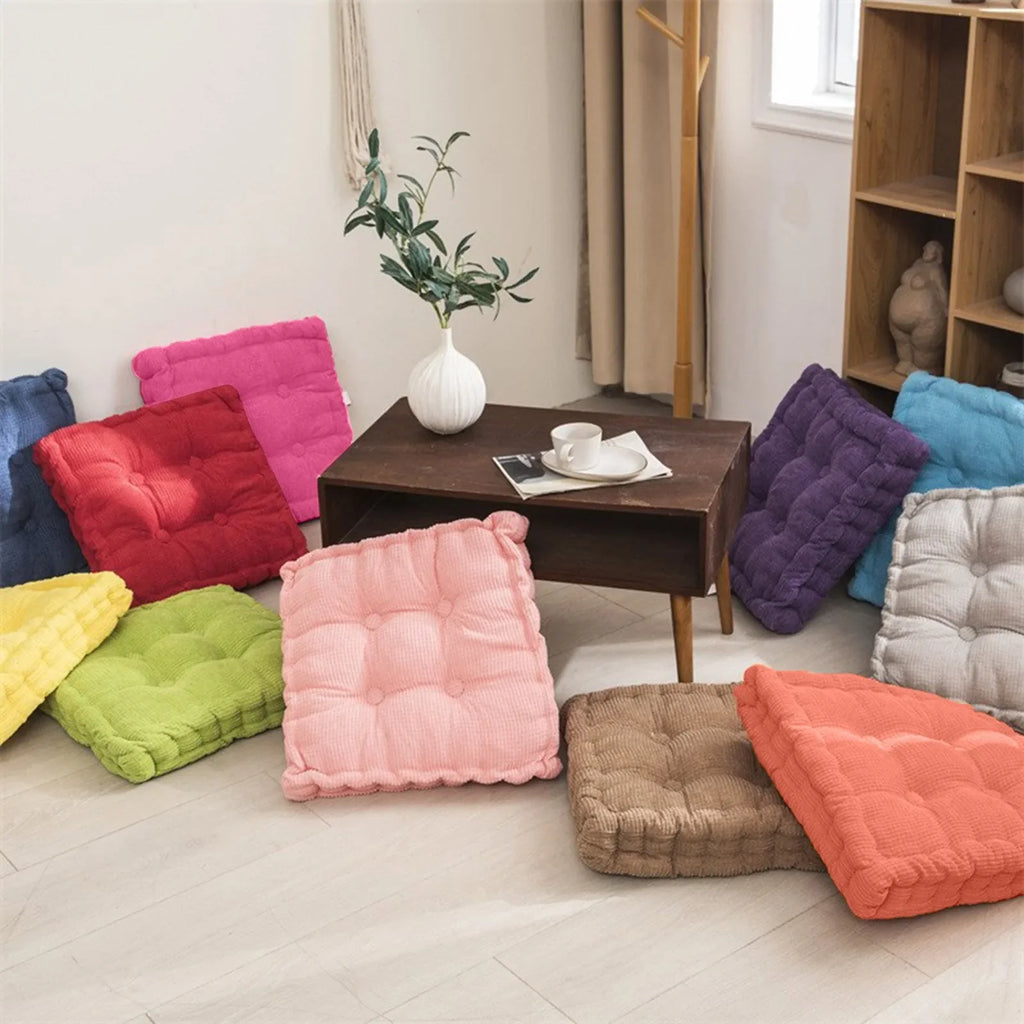 Coussin de Sol pour Tipi Enfant Carre - Velours Côtelé 50x50cm