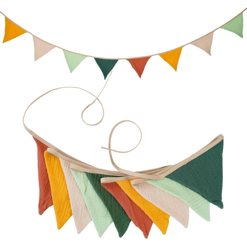 Guirlande de Fanions en Tissu pour Tente Enfant - Multicolore