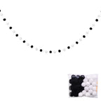 Guirlande de Pompons en Feutre Noir et Blanc - 2m - Décoration Tipi