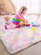 Tapis pour Tipi Moelleux à Poils Longs Antidérapant