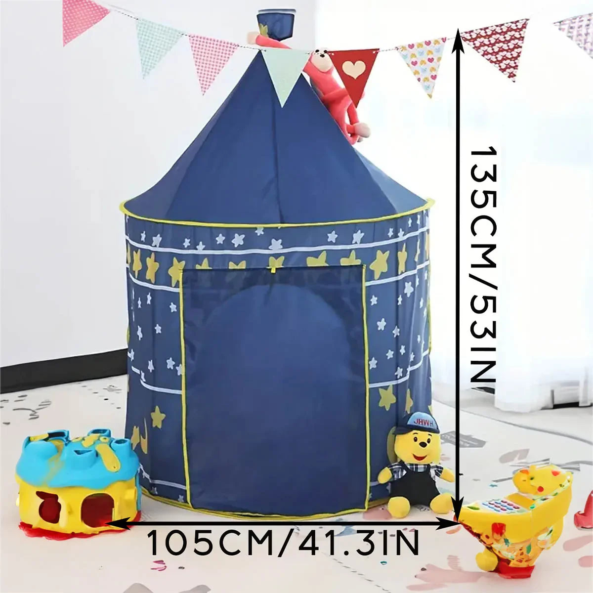 Tente Château Enfant Bleue Pliable