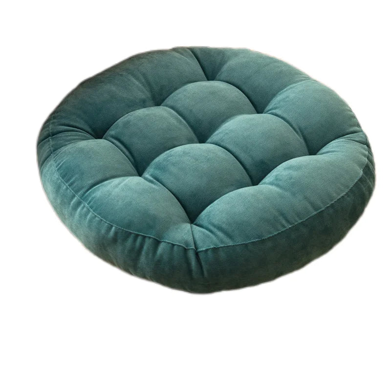 Coussin de Sol Rond en Velours Côtelé