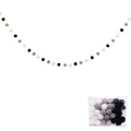 Guirlande de Pompons en Feutre Noir et Blanc - 2m - Décoration Tipi