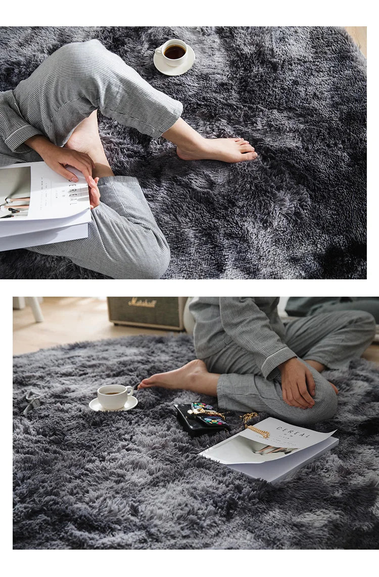 Tapis pour Tipi Moelleux à Poils Longs Antidérapant