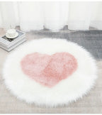 Tapis Moelleux Design Cœur Shaggy