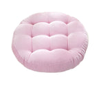 Coussin de Sol Rond en Velours Côtelé