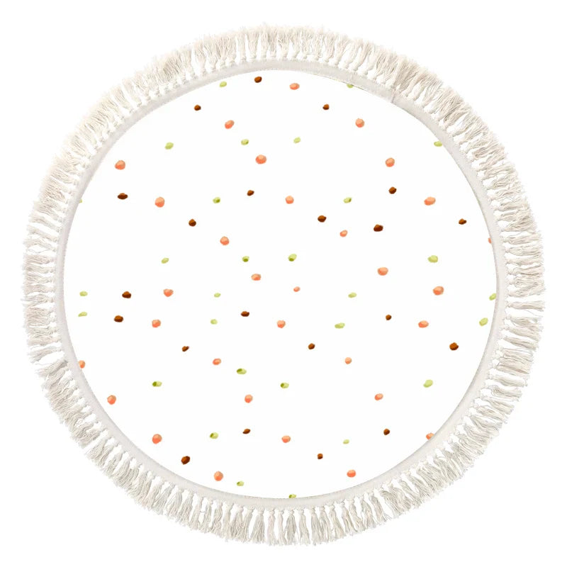 Tapis de Jeu Design pour Tente Enfant - Finition Franges